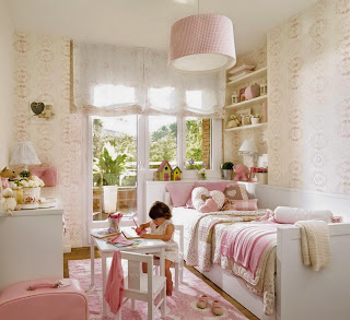 Dormitorio de niña rosa