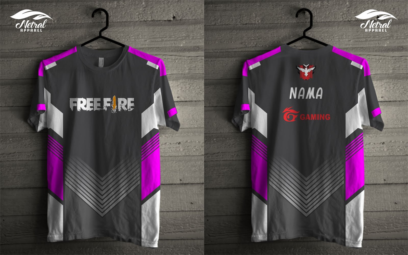 Netral Apparel DOWNLOAD DESAIN JERSEY GAME FREE FIRE CDR