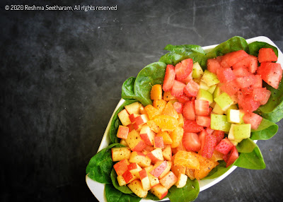 Spinach fruit salad