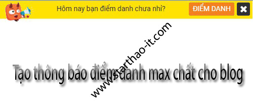 Điểm danh hàng ngày với Blogger