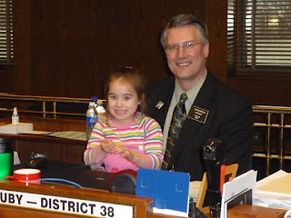 North Dakota Rep. Dan Ruby with Elisha Lancaster