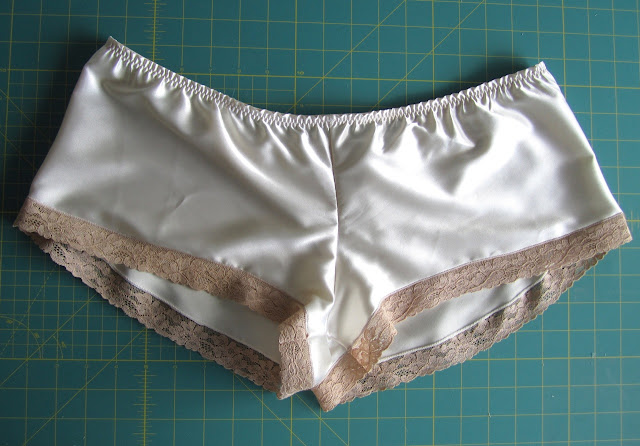 French knickers underwear with vintage lace edging.