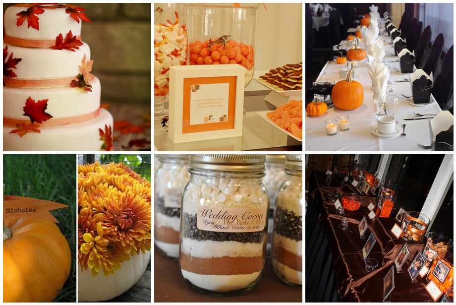 Beautiful fall themed wedding decor and ideas