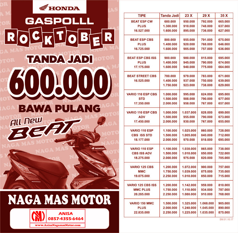 Promo Naga Mas Motor Honda ROcktober