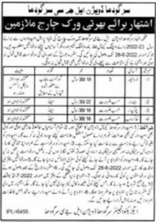 Latest Anhar Department Management Posts Sargodha 2022