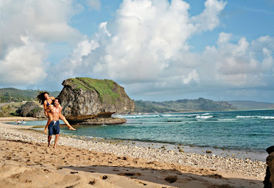 couple, bathsheba, barbados, beach, honeymoon, vacation caribbean, east coast