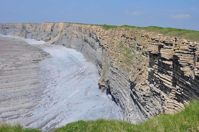 Nash Point natural rock formations, Wales, UK 