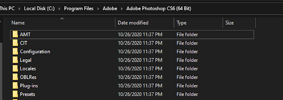 C > Program Files > Adobe > Adobe Photoshop CS6 (64bit)