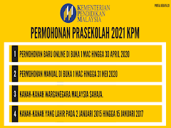 Pendaftaran Dan Semakan Keputusan Permohonan PraSekolah Kementerian Pelajaran Malaysia 2021