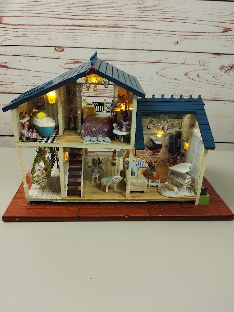 Diy dollhouse miniature Lavander- Casa delle bambole fai da te