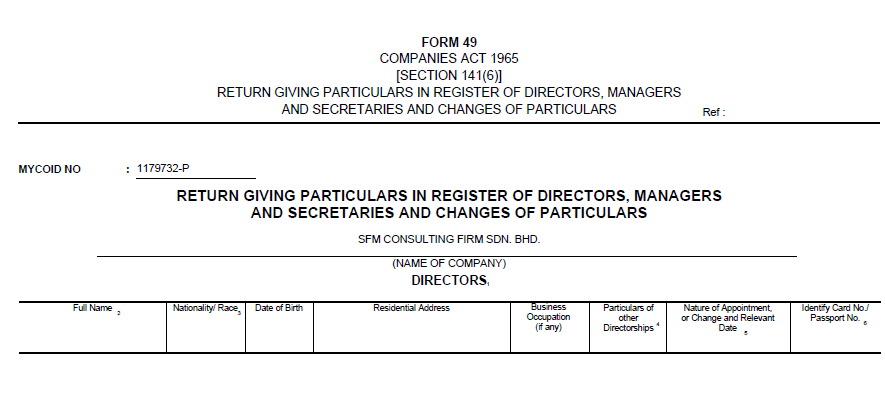 SFM CONSULTING FIRM SDN. BHD.