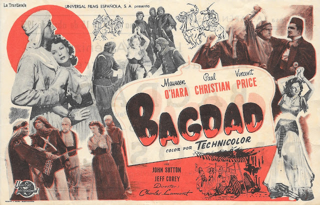 Programa de Cine - Bagdad - Maureen O'Hara - Paul Christian - Vincent Price