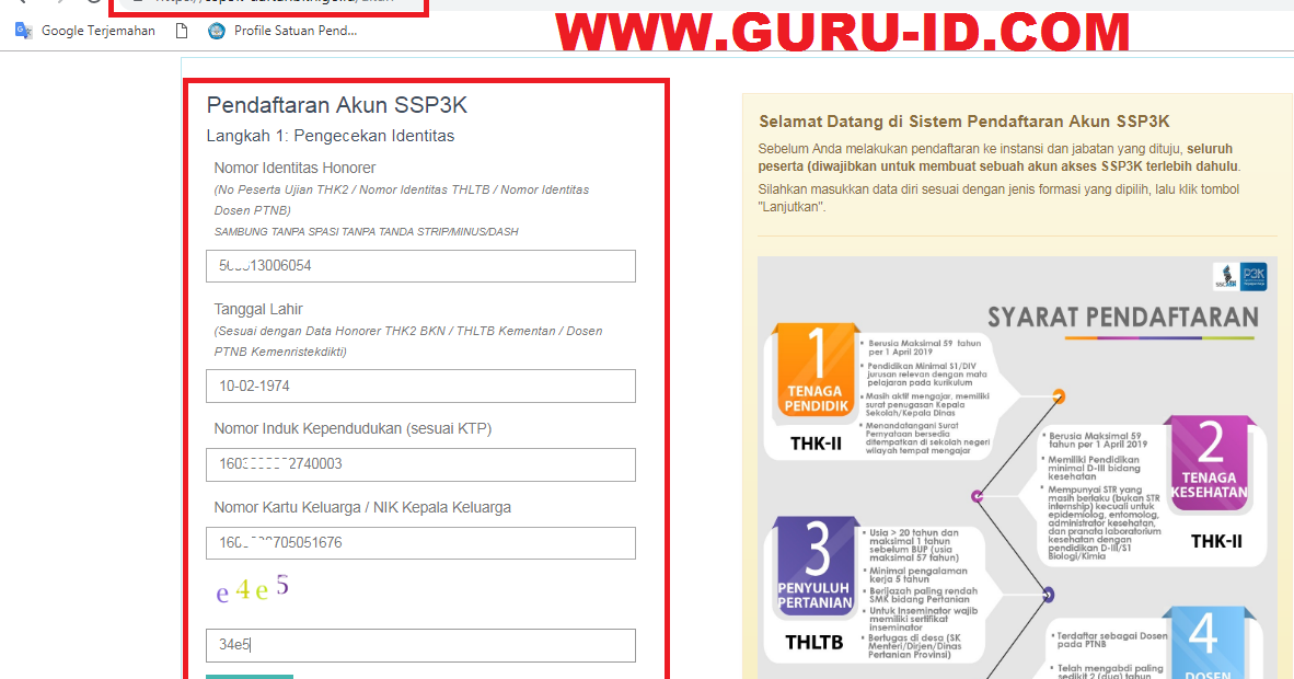 Cara Daftar p3k guru honorer k2 di Ssp3k.bkn.go.id - Info Pendidikan