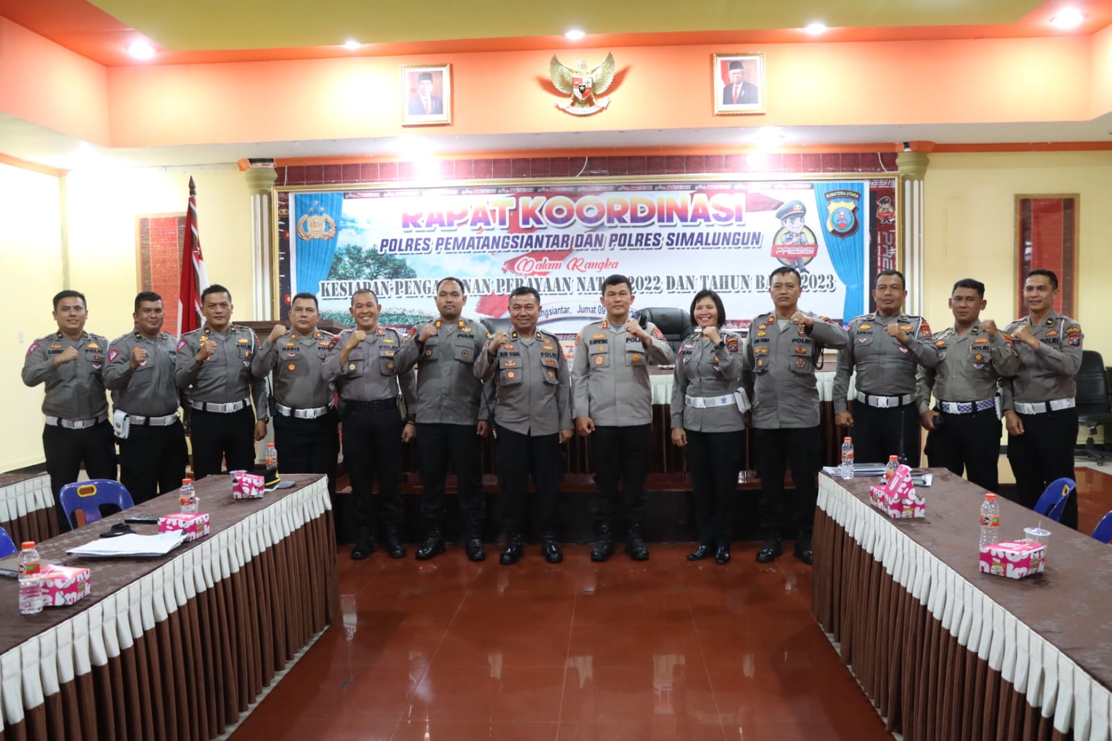 Jelang Ops Lilin Toba 2022, Kapolres Simalungun Pimpin Rakor Bersama Polres Siantar