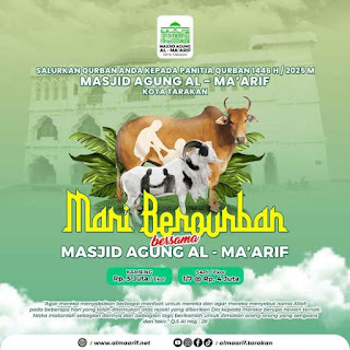 Mari Berqurban bersama Masjid Agung Al-Ma'arif Tarakan