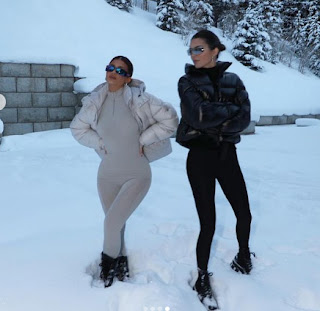 Kylie Jenner and Kendal Jenner's New year's eve celebration Skiing on $8,000 Dior snowboard
