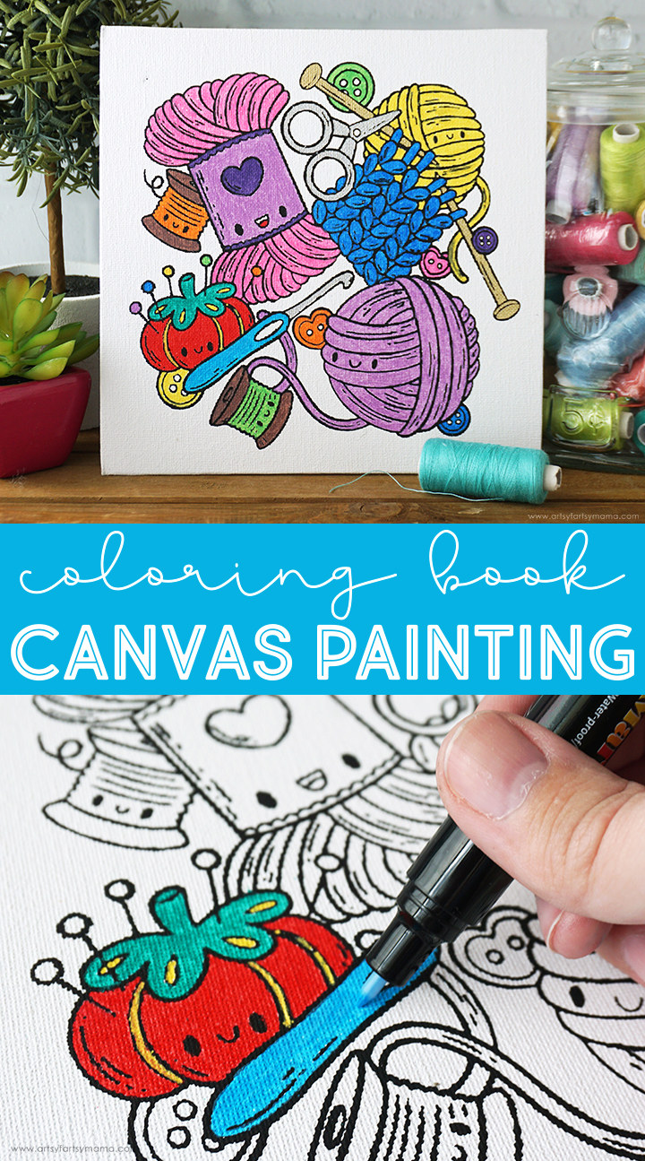 DIY Coloring Book Canvas