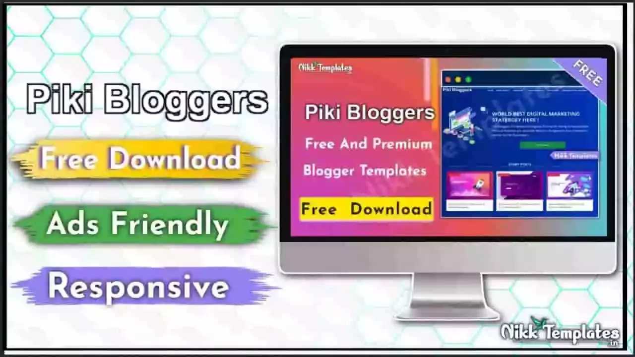 Piki Bloggers - Blogging Blogger Template - {Free Download}