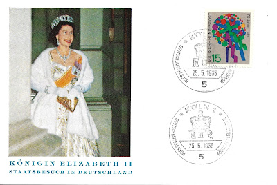 Souvenir philathelique de la visite de la Reine Elizabeth II - Allemagne 1965