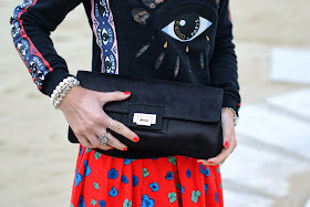 Loriblu bags, black clutch, pearls bracelet, Michael Kors silver watch, infinity ring, Fashion and Cookies, fashion blogger