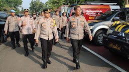 Wakapolda Jatim Cek Kelayakan Almatsus dan Ranmor Dinas di Polres Bangkalan Jelang Pilkades 2023