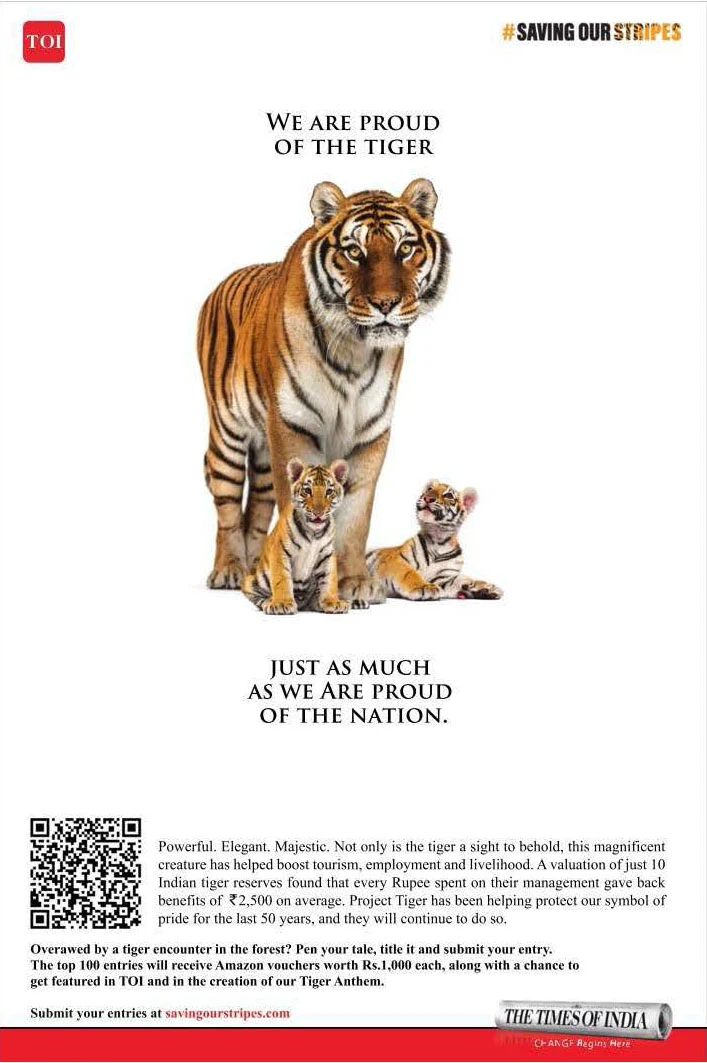 Times of India's Amazing Ad on Saving Our Stripes