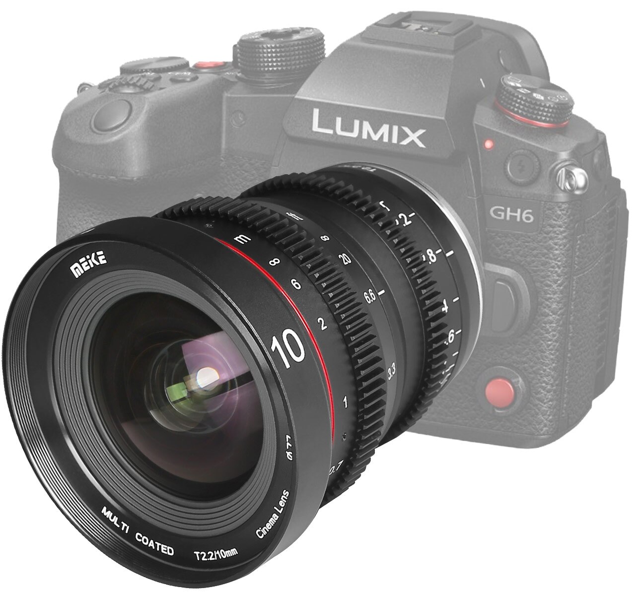 Объектив Meike 10mm T2.2 Cine с камерой Panasonic Lumix GH6