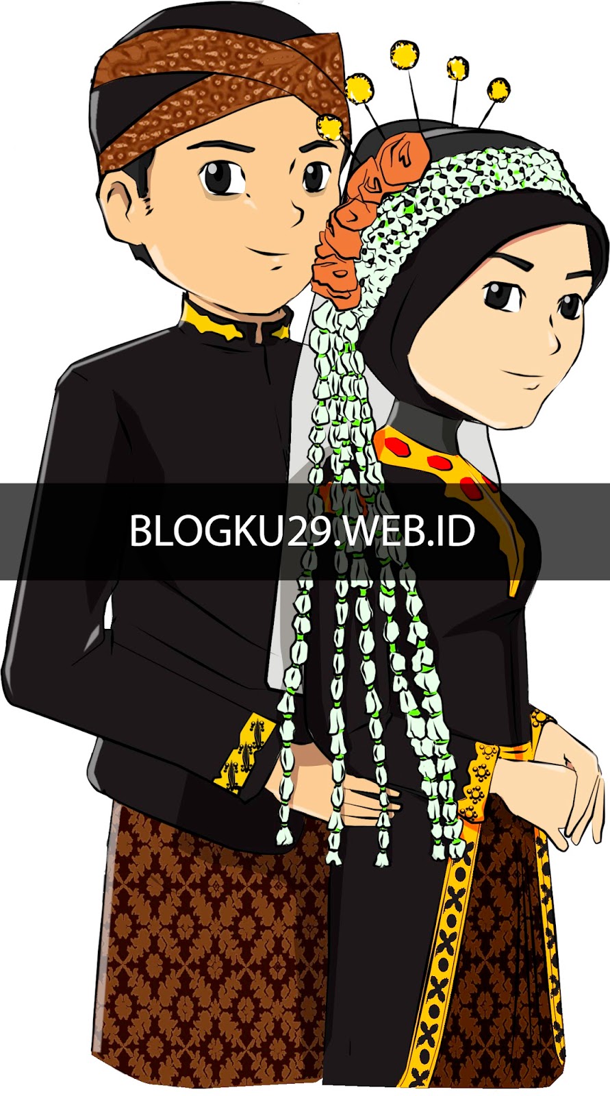 99 Gambar Kartun Pernikahan Hijab Cikimmcom