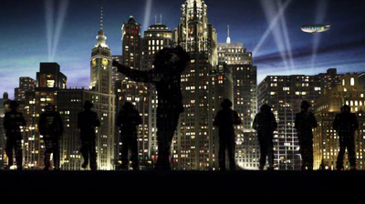 Michael Jackson’s – This is it - Smooth Criminal silhouettes on stage.