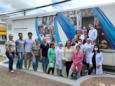 Carreta do Programa Roda-Hans estaciona em Santana do Ipanema para realizar exames nesta segunda-feira (7) e terça-feira (8)