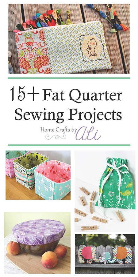 15 fat quarter sewing project tutorials - bags, stuffed animals, storage boxes and more