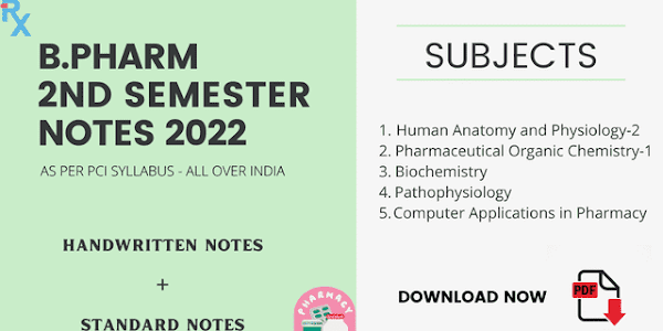 B Pharm 2nd Semester Notes Free PDFs
