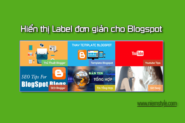 Hiển thị Label bằng hình ảnh đơn giản cho blogspot