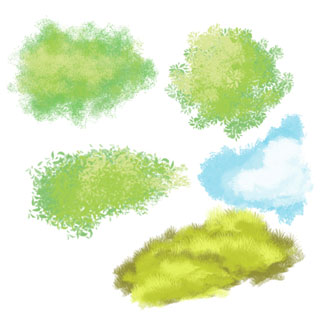 Realistic nature brushes pack for ps