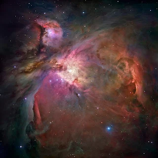 Hubble's view of the Orion Nebula.