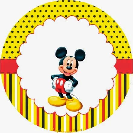 Kit para Fiestas de Mickey en Amarillo para Imprimir Gratis.