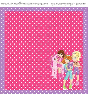 Polly Pocket in Pink and Purple Free Printable Labels.