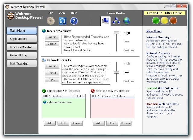 Offre promotionnelle : Webroot Desktop Firewall 5.8 en version gratuite !