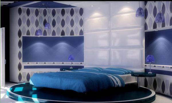 Desain Kamar Tidur Berwarna Biru