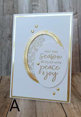 Framed florets stampin up elegant Christmas card