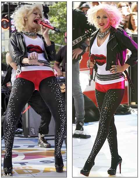 christina aguilera hot pants