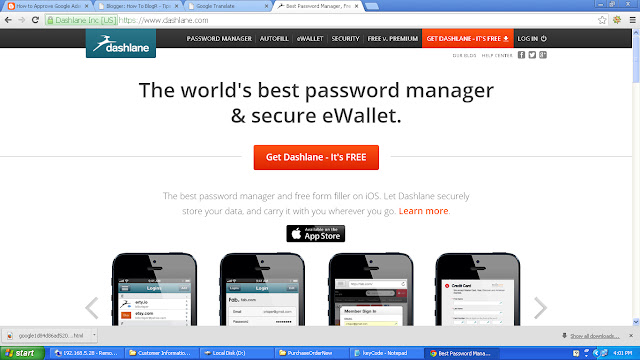 Dashlane password keeper