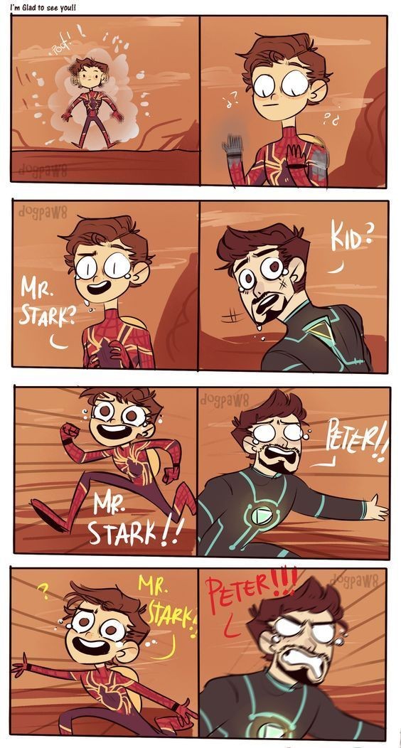 Infinity war Peter meets tony stark