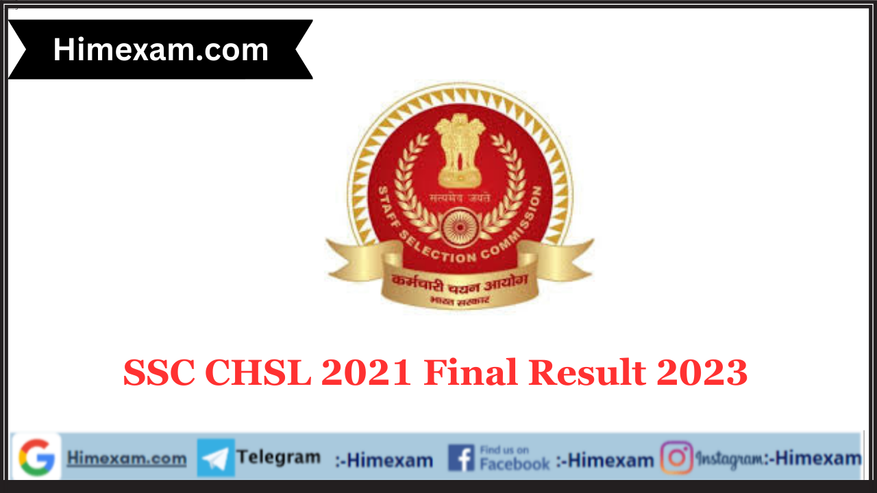 SSC CHSL 2021 Final Result 2023
