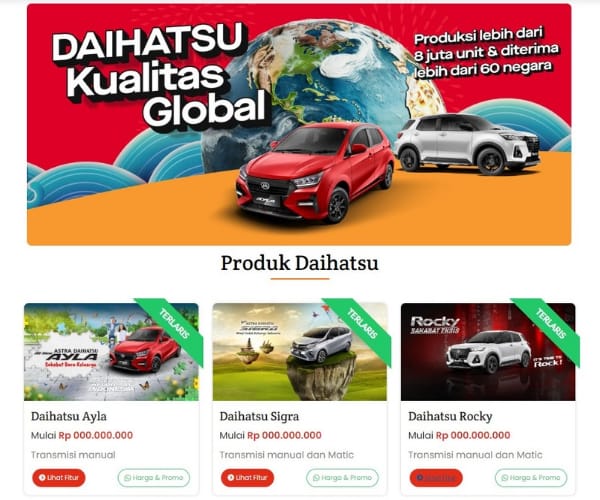 oto digital jasa pembuatan website mobil murah desain terbaik