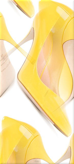 ♦Jimmy Choo yellow Anouk high heel pumps #jimmychoo #shoes #yellow #pantone #brilliantluxury