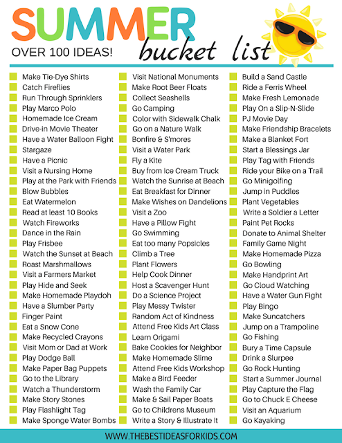 Summer Bucket List