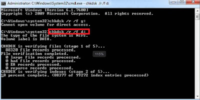 Cara Mengatasi Harddisk Bad Sector Lewat Command Promt