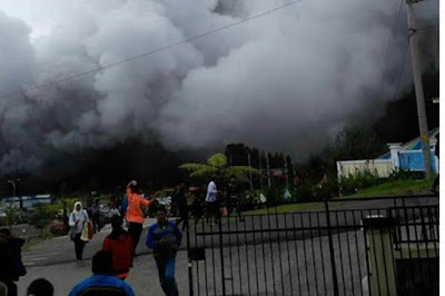 Kondisi Kawah Sileri Saat Terjadi Letusan