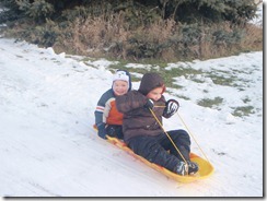sledding. xmas, kateys bday 030
